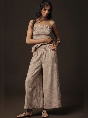 Anthropologie The Somerset Jacquard Pull-On Pants NWT Size Small